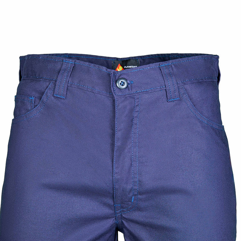 Blue cotton jeans front top