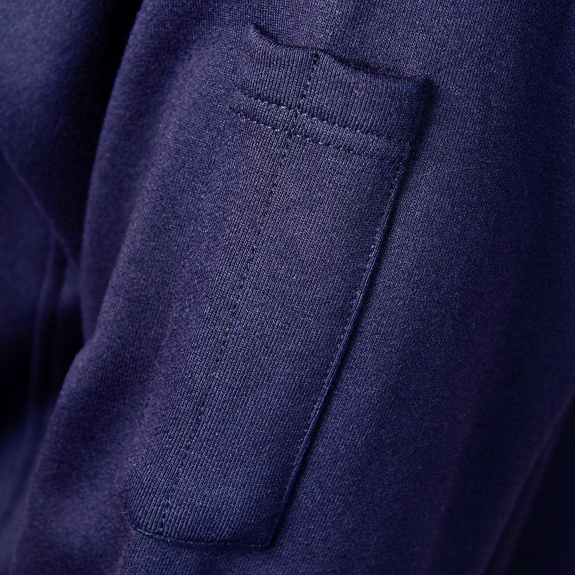 Pocket view of fireball safety workwear navy pullover