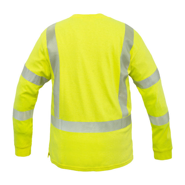 Back side Long Sleeve T-Shirt Hi-Vis
