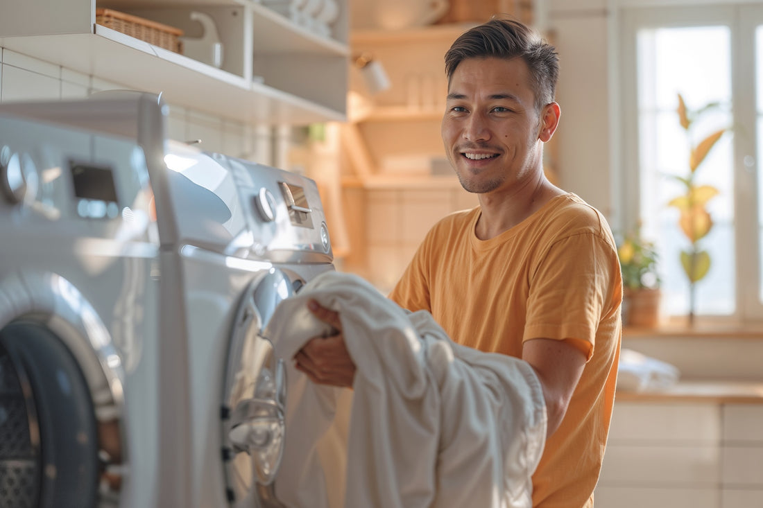 FR Clothing being placed into a washing machine. Image by freepik.