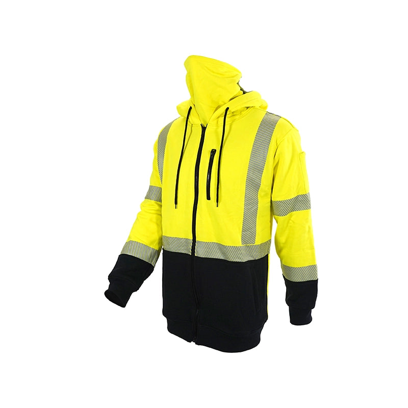 Flamesafe Workwear FR Double-Layer Front Zip Hoodie - Hi-Vis Black - CAT 3 / ANSI Class 3