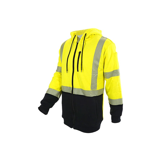 Flamesafe Workwear FR Double-Layer Front Zip Hoodie - Hi-Vis Black - CAT 3 / ANSI Class 3