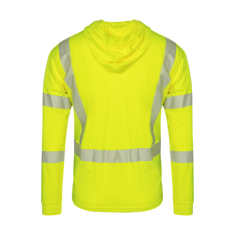FR Hooded Long Sleeve T-Shirt CAT 2 Class 3 - 9.0 Cal Hi-Vis