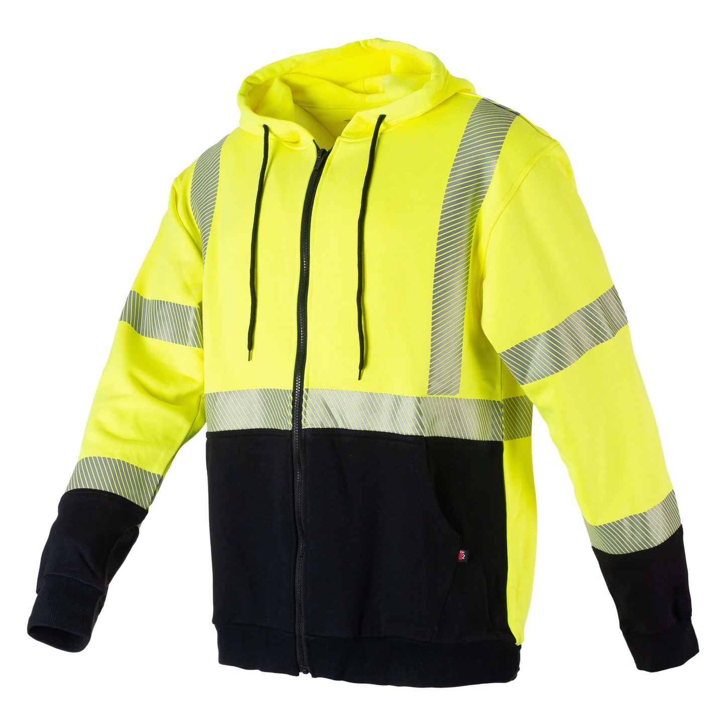 A hi-vis fleece hoodie. The hoodie is flame-resistant and provides warmth and protection against arc flashes and other workplace hazards. It's perfect for construction, welding, and outdoor workers.