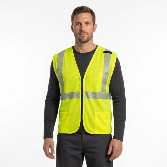 FR Safety Vest Class 2 - Zip Closure Yellow