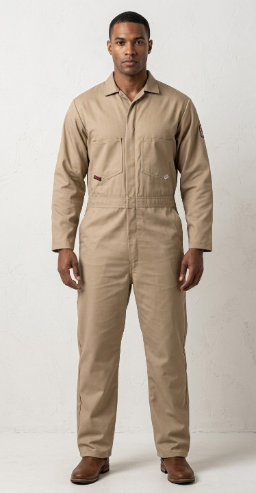 Stanco 7.5 oz FR Contractor Coverall - Tan (FRC681-TN)