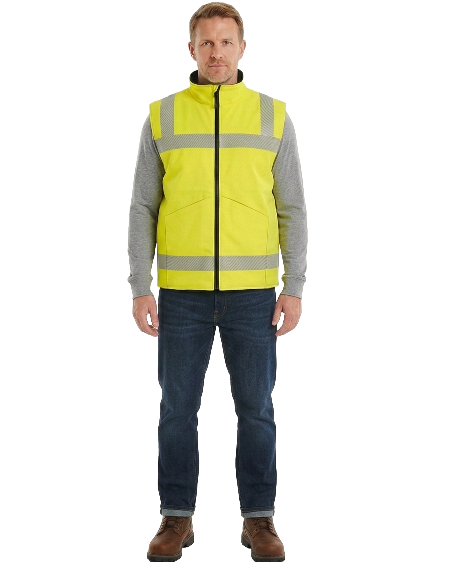FR Winter Safety Vest Class 2 - Insulated Hi-Vis Zip