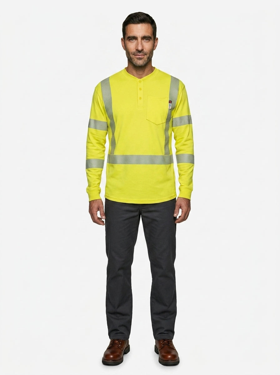 Henley Shirt — On Model - Neutral | Generated by Modelize