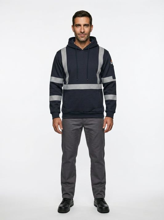 FR Pullover Hoodie — On Model - Neutral | Generated by Modelize