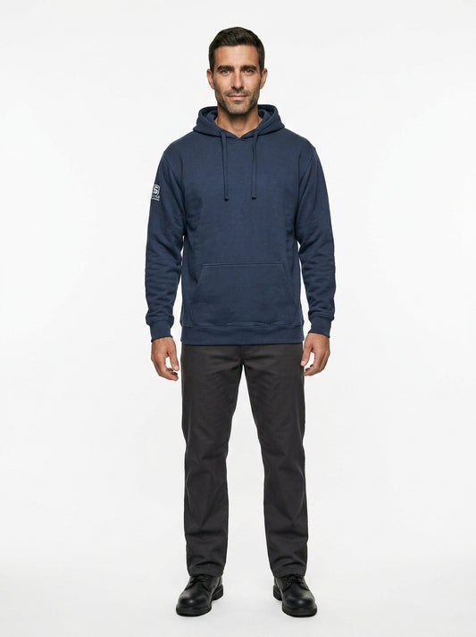 Flame Resistant (FR) Pullover Hoodie — On Model - Neutral | Generated by Modelize